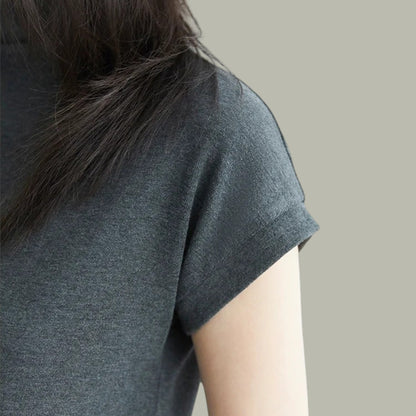 ハーフハイネック スリムフィット Tシャツ