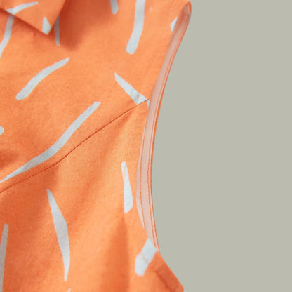 テラコッタ ロングワンピース　上品・夏