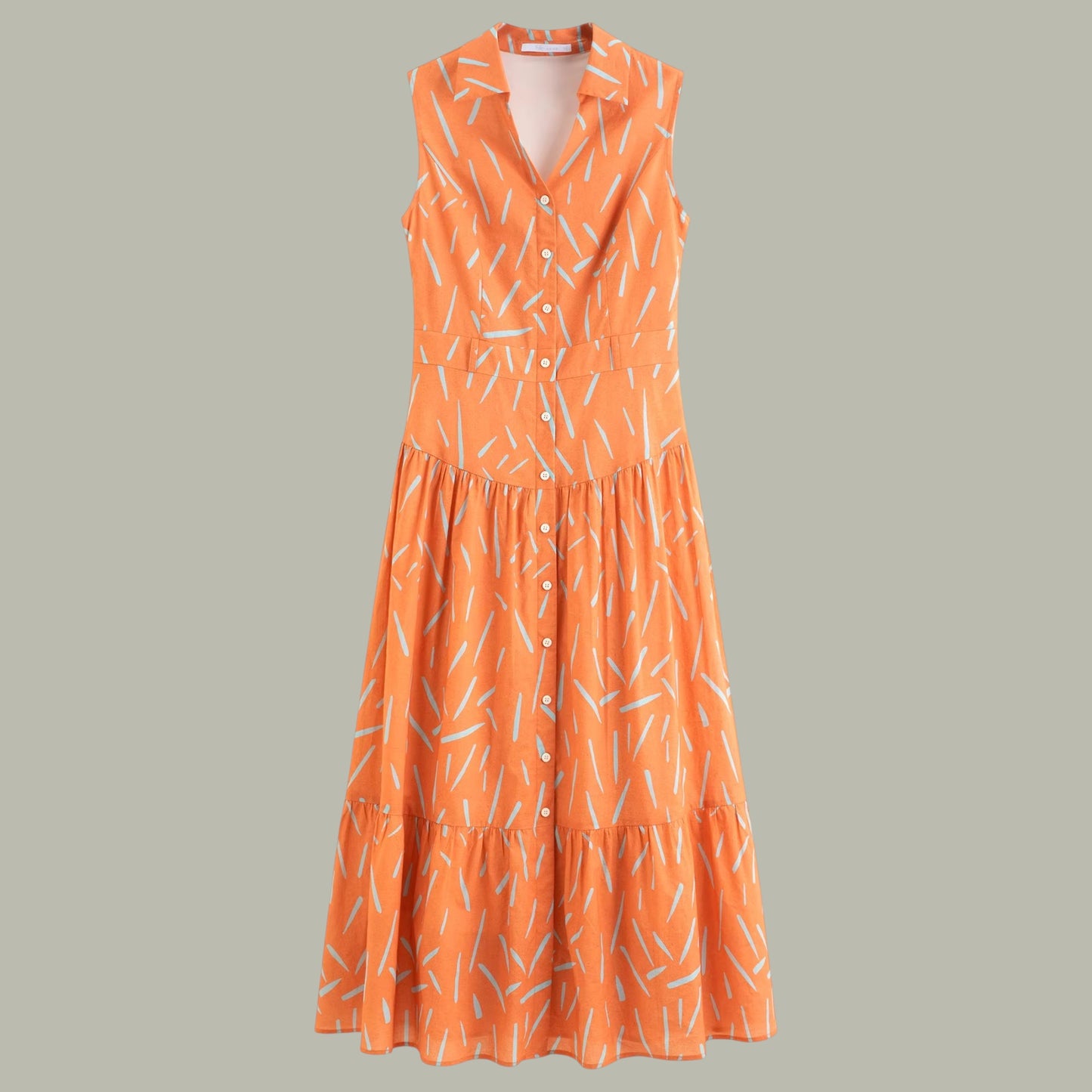 テラコッタ ロングワンピース　上品・夏